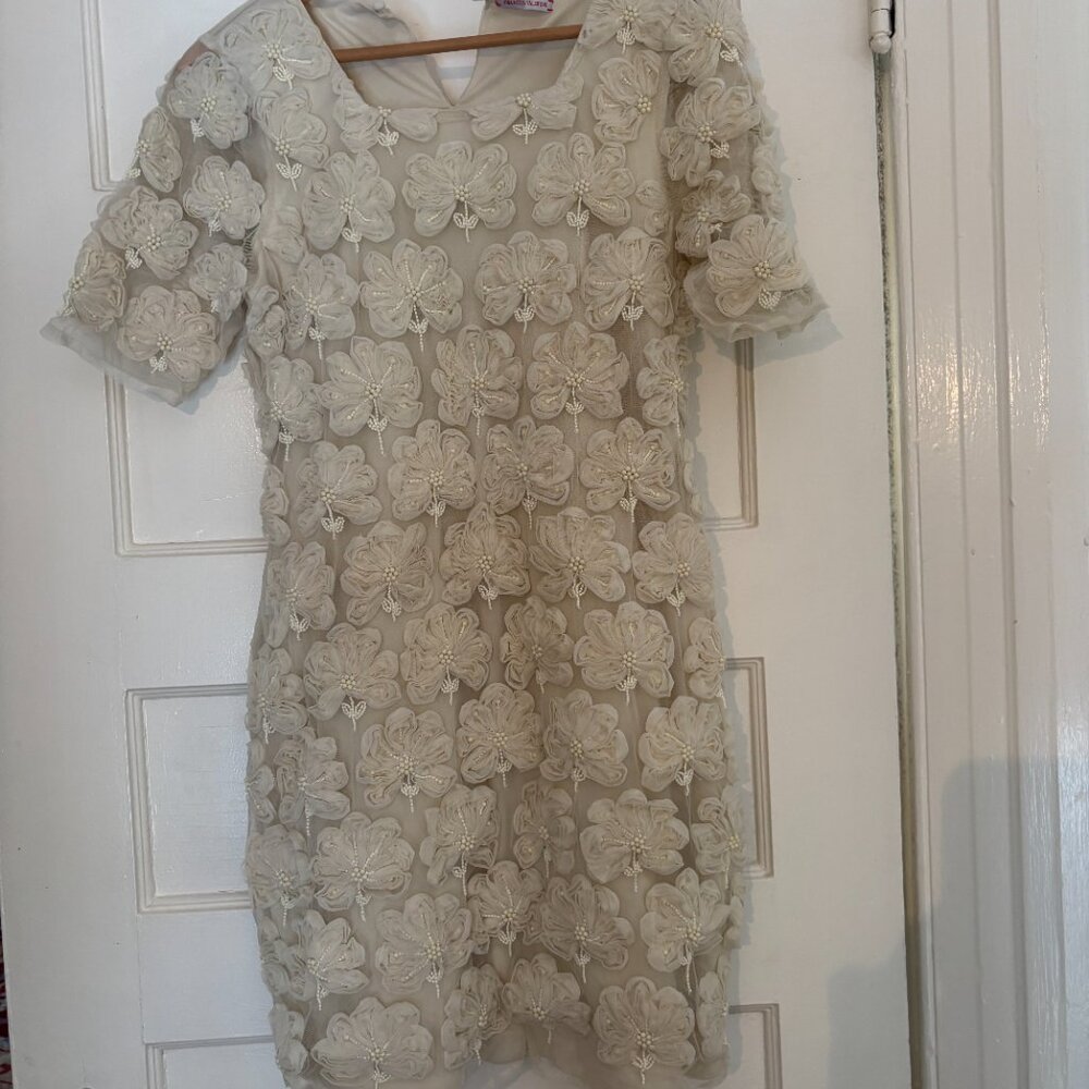 Frances Valentine Cream Stunning Dress SIZE S